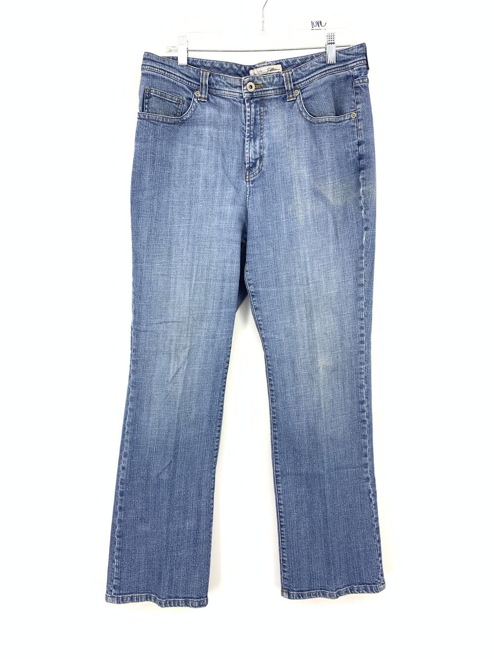 Chicos Platinum Jeans Straight Leg Jeans Womens Sz 1.5 US 10 *READ